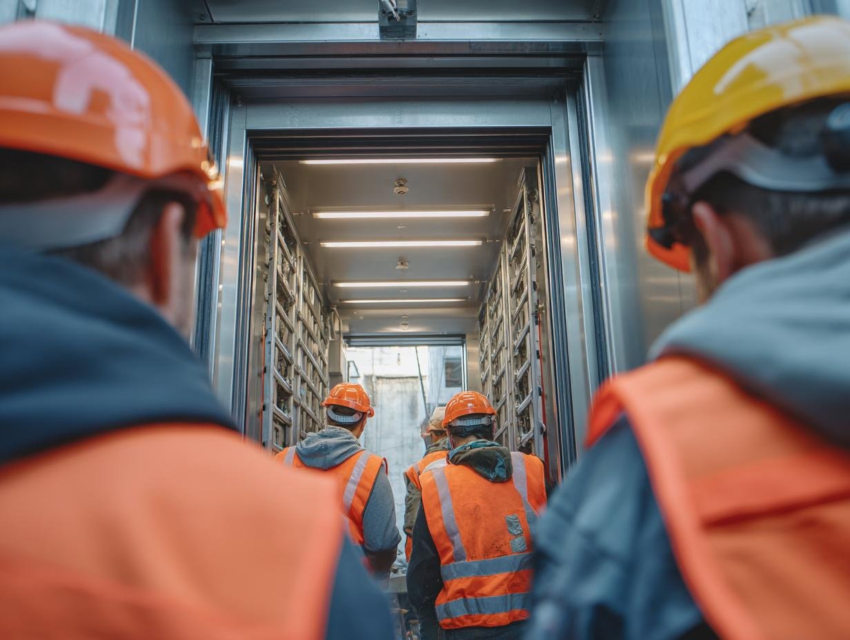 Goods lift installation